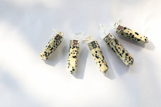 Dalmatian Jasper Pencil Pendant