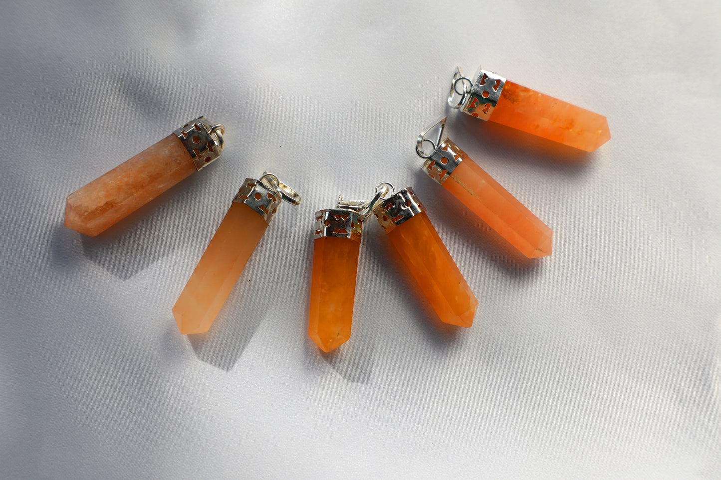 Orange Aventurine Pencil Pendant