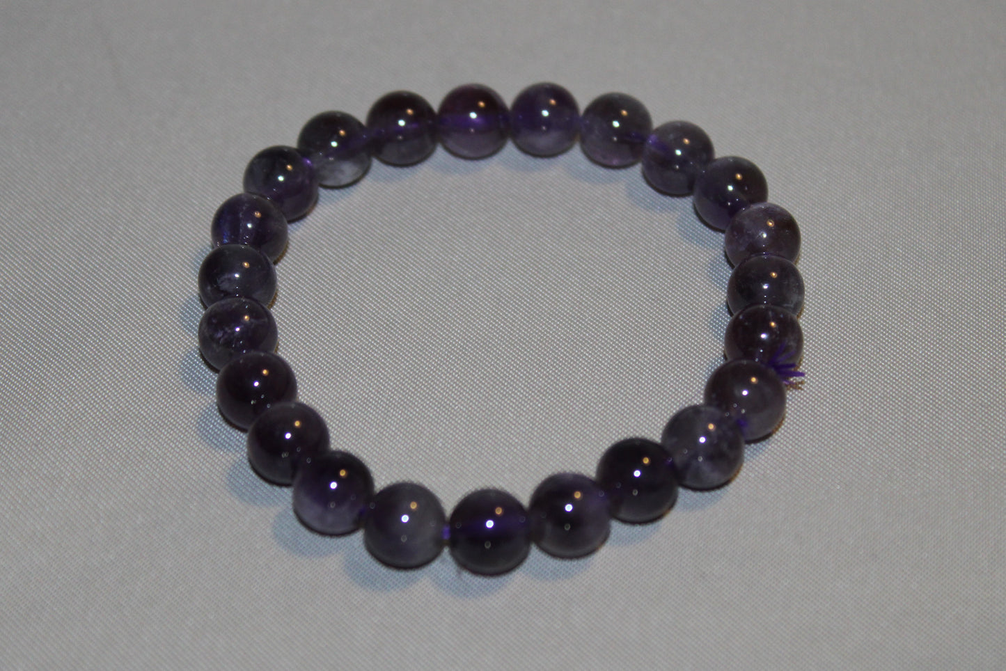 Amethyst gemstone on a bracelet